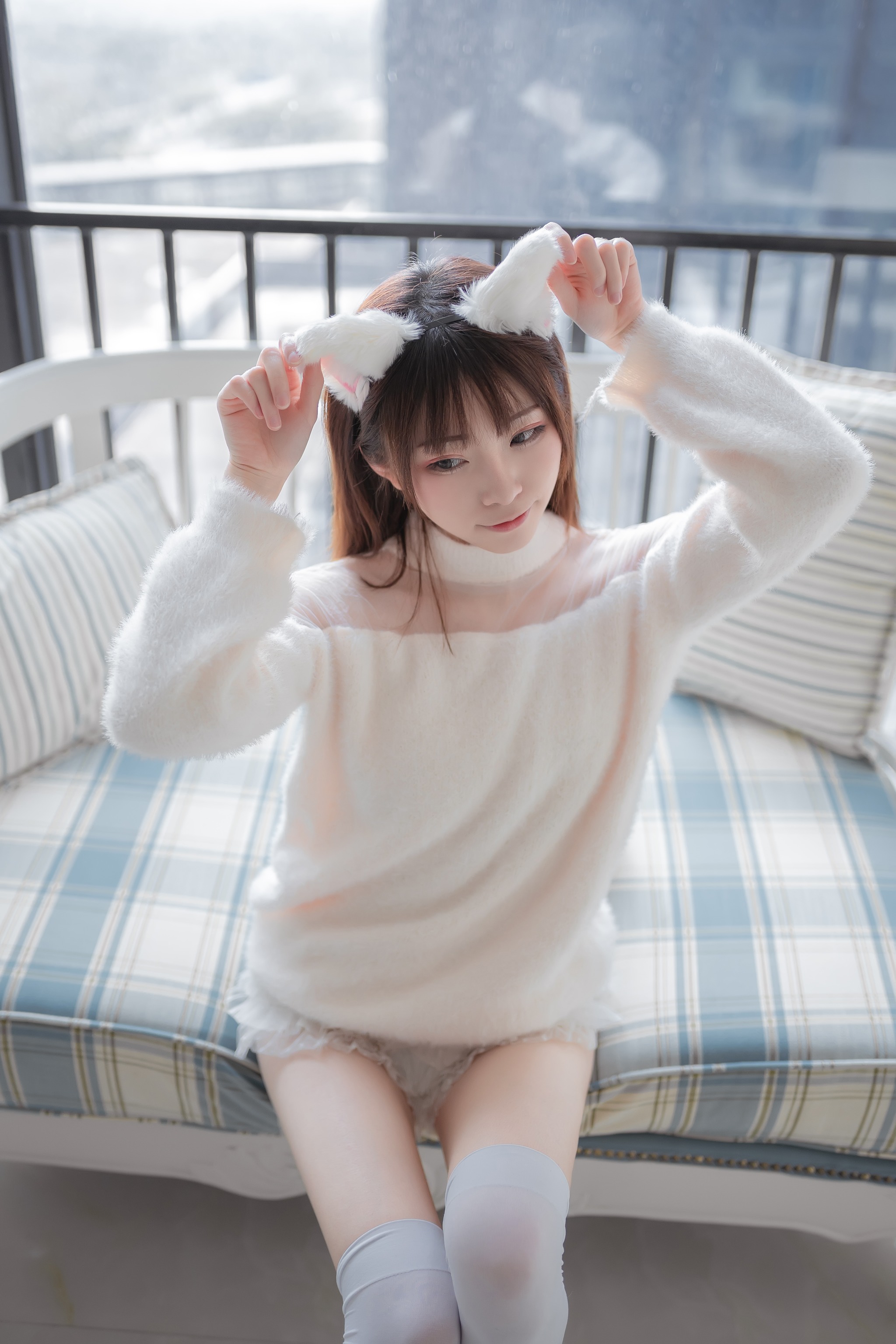 图片[1]-Kitaro_绮太郎 – NO.005 白喵女友[41P]-XikXak